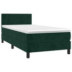 vidaXL Sommier à lattes de lit avec matelas et LED Vert foncé 90x200cm