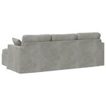 vidaXL Canapé Gris clair 198 x 134 x 80 cm Velours