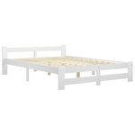 vidaXL Cadre de lit Blanc Bois de pin massif 160x200 cm