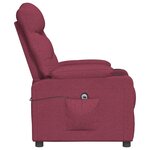 vidaXL Fauteuil inclinable électrique Rouge bordeaux Tissu