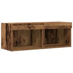 Meubles TV vidaXL avec lumières LED 2 Pièces Bois ancien 80x30x30 cm