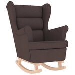 vidaXL Chaise à bascule marron foncé 74x90x102 cm tissu