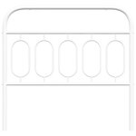 vidaXL Tête de lit métal blanc 100 cm