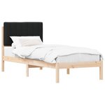 vidaXL Cadre de lit avec tête de lit rembourrée Noir 80 x 200 cm