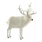 Hansa Peluche Geante Renne Blanc 120 cm H et 100 cm L