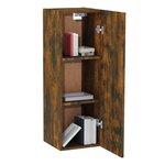 vidaXL Meubles TV 2 Pièces Chêne fumé 30 5x30x90 cm Bois d'ingénierie