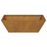 vidaXL Pot en métal Acier corten 50 x 50 x 15 cm Incrustations décoratives