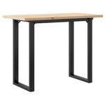 vidaXL Table à manger cadre en O 100x50x75 5 cm bois pin massif acier