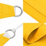 vidaXL Voile de parasol Tissu Oxford triangulaire 4x4x4 m Jaune