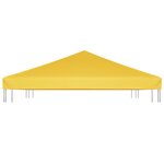vidaXL Toile de toit de belvédère 270 g/m² 4x3 m Jaune
