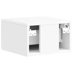 vidaXL Cabinet de chevet mural Blanc brillant 34 5 x 33 x 20 cm