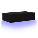 vidaXL Meuble TV avec éclairage LED noir 60x35x15 5 cm