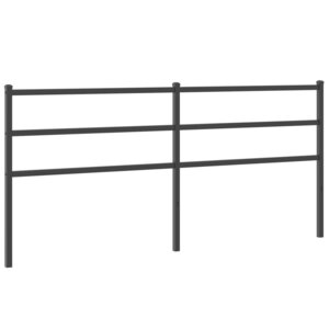 vidaXL Tête de lit métal noir 200 cm