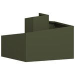 vidaXL Cache-pot en métal Vert olive Métal Moyen Empilable
