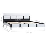 vidaXL Cadre de lit avec LED sans matelas blanc 120x200 cm