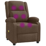 vidaXL Fauteuil de massage Marron Tissu