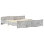 vidaXL Cadre de lit sans matelas gris béton 200x200 cm