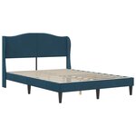 vidaXL Cadre de lit avec tête de lit Bleu 120 x 200 cm Velours