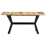 vidaXL Table à manger 160x80x75 cm Bois de manguier massif brut
