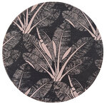 Set de table rond tropical noir