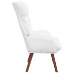 Fauteuil relaxant vidaXL en faux cuir blanc