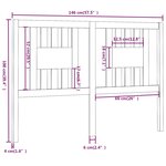 vidaXL Tête de lit Blanc 146x4x100 cm Bois massif de pin