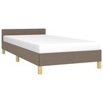 vidaXL Cadre de lit sans matelas taupe 100x200 cm tissu