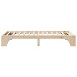 vidaXL Cadre de lit naturel Bois naturel Bois de pin massif 75 x 190 cm
