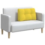 vidaXL Coussin de Dos Jaune clair 80 x 24 x 50 cm tissu