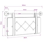 vidaXL Tête de lit suspendue Gris Simili cuir