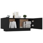 vidaXL Table de chevet Noir 100x35x40 cm Aggloméré