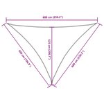 vidaXL Voile de parasol Tissu Oxford triangulaire 5x6x6 m Jaune