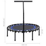vidaXL Trampoline de fitness avec poignée 102 cm