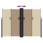 vidaXL Auvent latéral rétractable taupe 180x1000 cm
