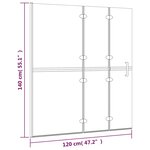 vidaXL Cabine de douche pliable ESG 120x140 cm Blanc