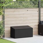 vidaXL Boîte de rangement de jardin noir 110x50x58 cm résine tressée