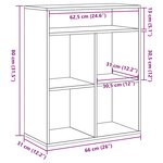 vidaXL Bibliothèque chêne sonoma 66x31x80 cm bois d'ingénierie