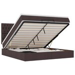 VidaXL Cadre de lit ottoman avec matelas marron foncé 200x200 cm tissu