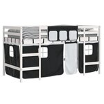 vidaXL Lit mezzanine pour enfants avec rideaux sans matelas 80x200 cm