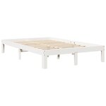 vidaXL Lit bibliothèque sans matelas blanc 120x200 cm bois pin massif