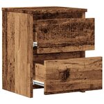 vidaXL Tables de chevet 2 Pièces vieux bois 30x30x40 cm bois d'ingénierie