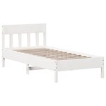 vidaXL Cadre de lit sans matelas blanc 75x190 cm bois de pin massif