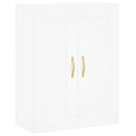 vidaXL Buffet haut Blanc 69 5x34x180 cm Bois d'ingénierie