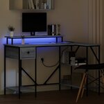 vidaXL Bureau Sonoma gris 120 x 79 x 86.5 cm Bois d'ingénierie