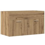 vidaXL Armoire lavabo de salle de bain chêne artisanal bois ingénierie