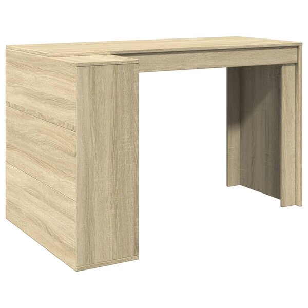 vidaXL Bureau chêne sonoma 123 5x73 5x75 cm bois d'ingénierie