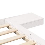 vidaXL Cadre de lit Blanc 150 x 200 cm bois