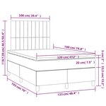 vidaXL Sommier à lattes de lit avec matelas vert foncé 120x190 cm
