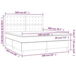 vidaXL Sommier à lattes de lit avec matelas et LED Blanc 160x200 cm