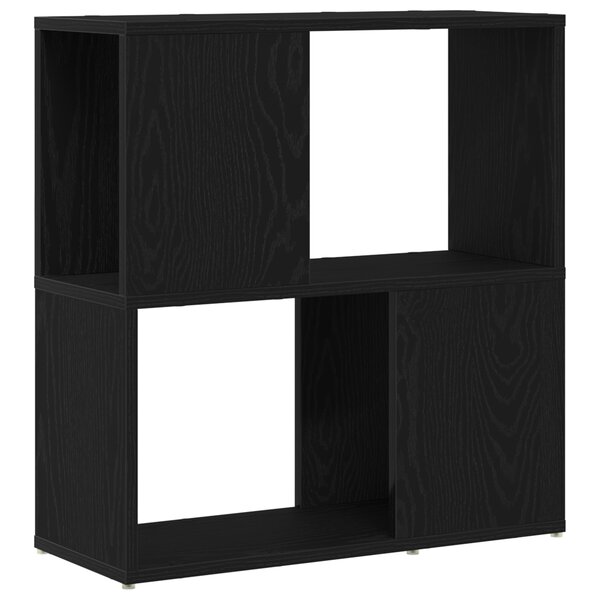 Bibliothèque vidaXL Noire en Chêne 60x24x63 cm en Bois d'Ingénierie